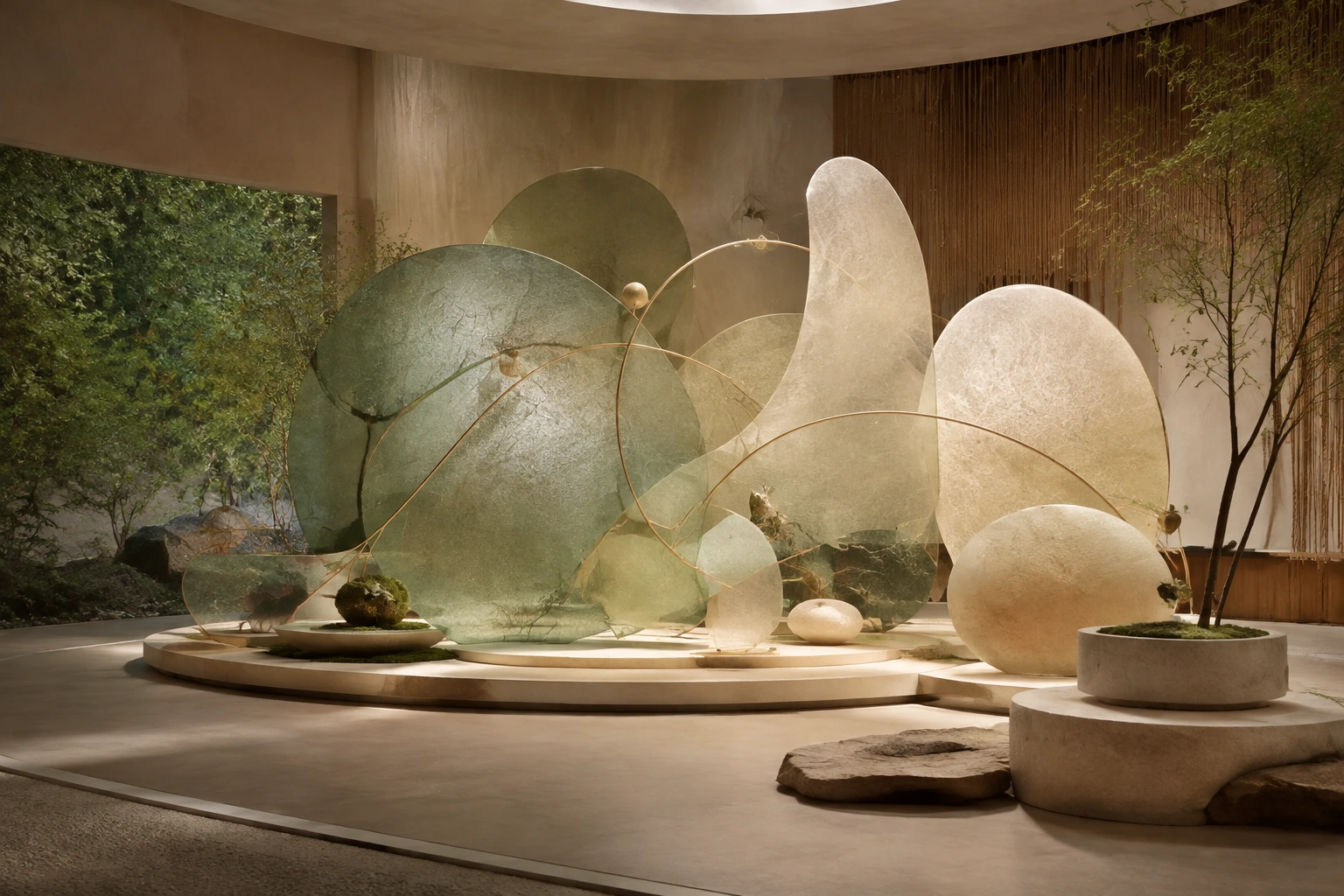 A sculptural living system representing the connected MaestroWellness ecosystem